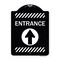 Signmission Flex Post Entrance W/ Straight Ahead Arrowfor Flex Paddle Alum Sign, 18" L, 24" H, BW-1824-23957 A-DES-BW-1824-23957 - alternate 1